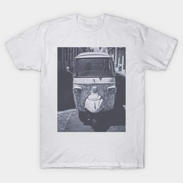 Tuk Tuk Black and White T-Shirt by MarieCarr